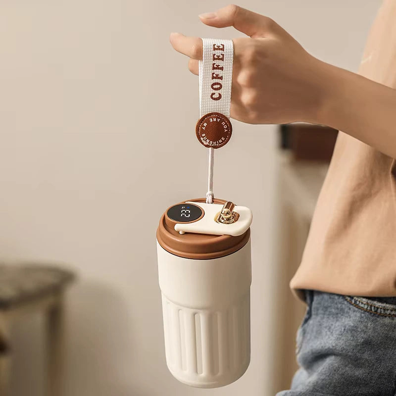 Insulated Thermos Vacuum Flask with LED Display – Keep Drinks Cold for Beach, Hiking & Outdoor Use